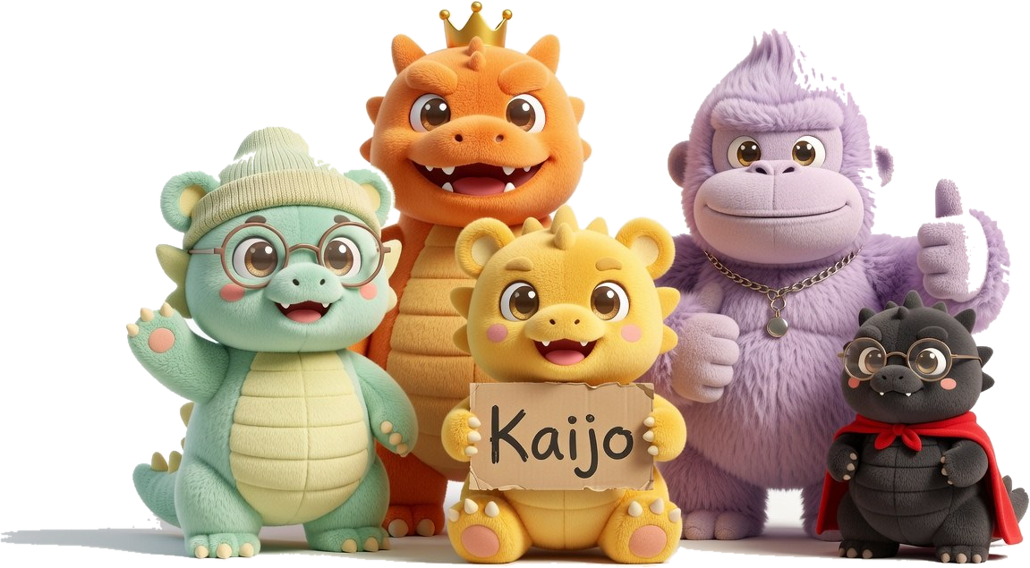 The kaijo agents holding a Kaijo sign